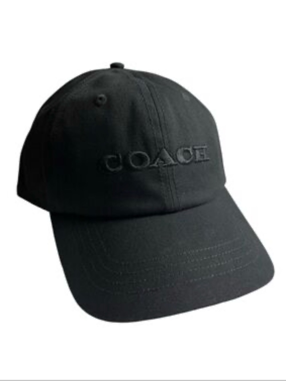 Coach Black Embroidered Logo Baseball Cap
